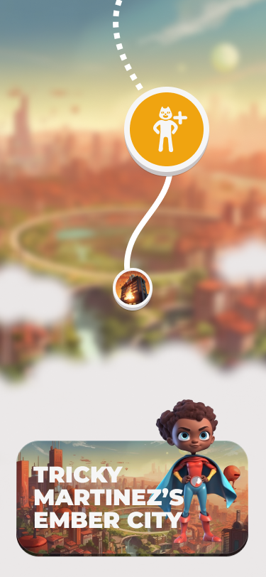 The snake, after a user has finish a story, and the next step is for them to create a new charater.